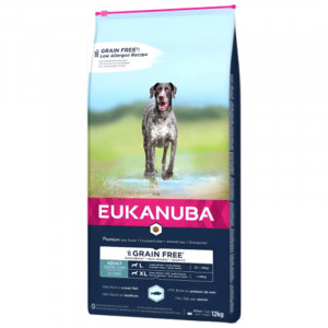 EUKANUBA DOG LARGE OCEAN FISH GRAIN FREE sausā barība suņiem Zivis 3kg